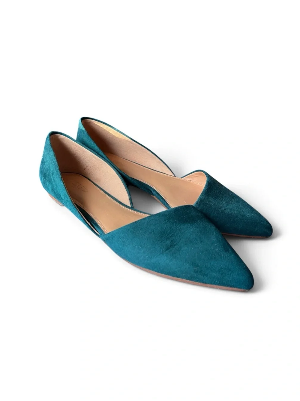 J.Crew Suede d'Orsay Flats in Vivid Cerulean Size 10